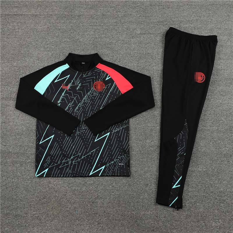 Sudadera Entrenamiento Manchester City 2023/2024 Kit Negro/Verde/Rojo